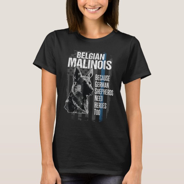 Police Dog Malinois T-Shirt (Front)