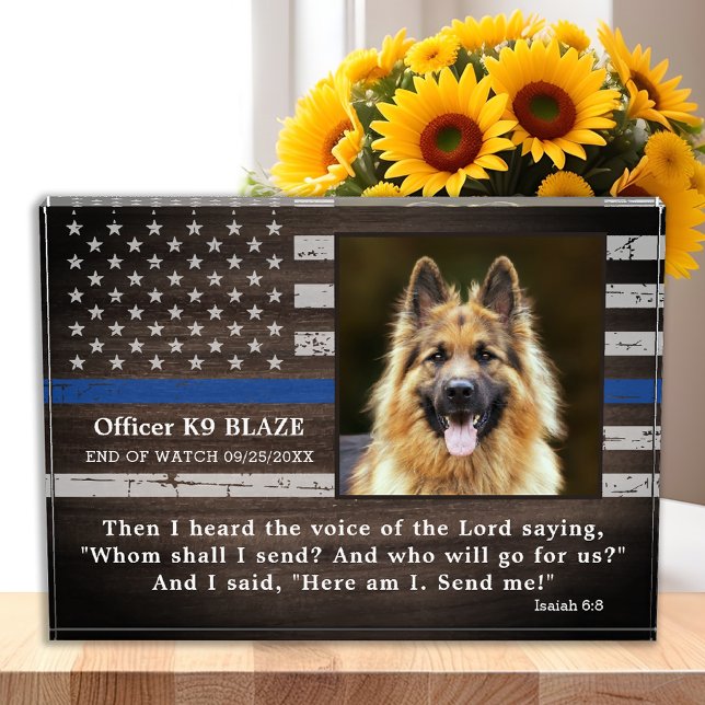 Police Dog Memorial Fallen Officer Police K9  Photo Block (Creator Uploaded)