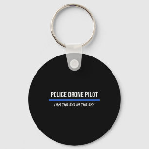 Police Drone Pilot Operator Key Ring