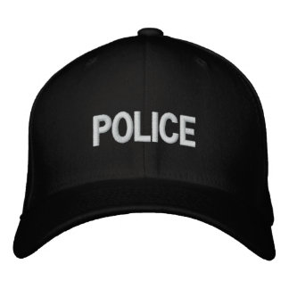 police embroidered hat