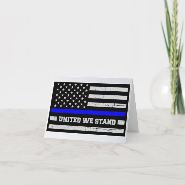 Police Flag Thank You Card (Front)
