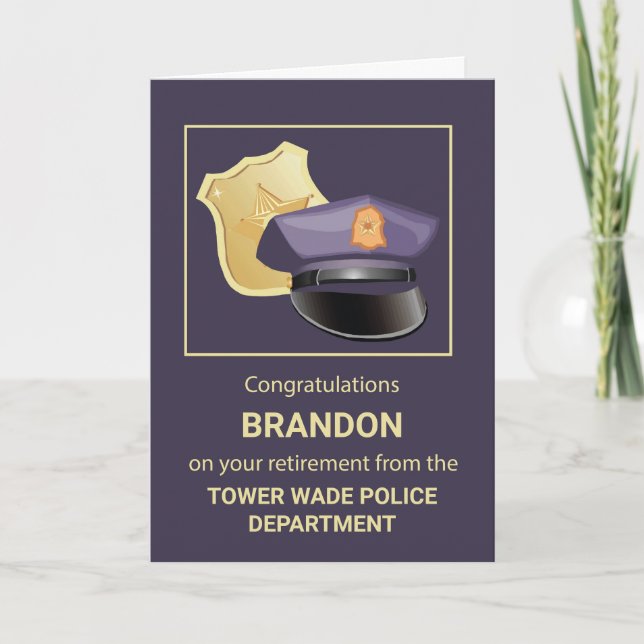 Police Force Retirement Congratulation Card (Front)