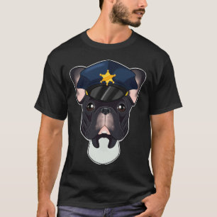 Police French Bulldog Canine Handler I Police Dog T-Shirt