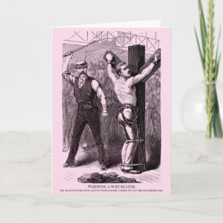 Police Gazette notecard Whipping