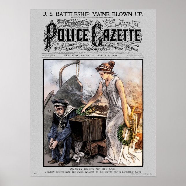 Police Gazette poster Maine (Front)