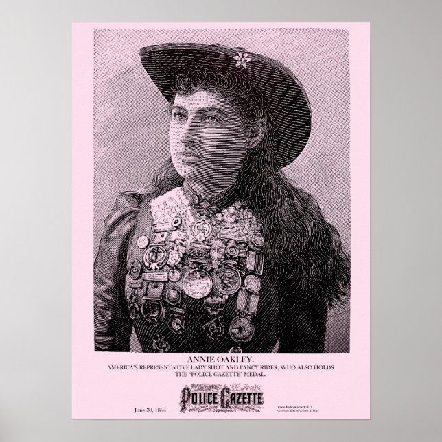 Police Gazette poster Oakley (Front)