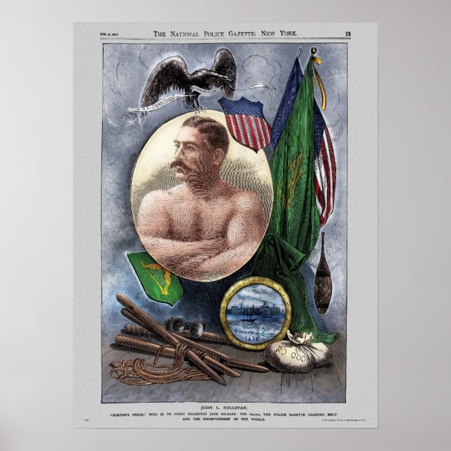 Police Gazette poster Sullivan (Front)