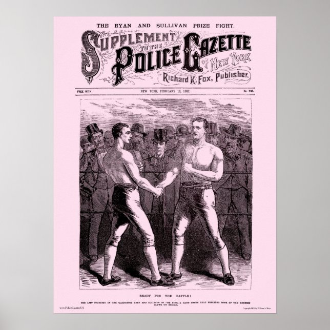 Police Gazette poster Sullivan Ryan (Front)