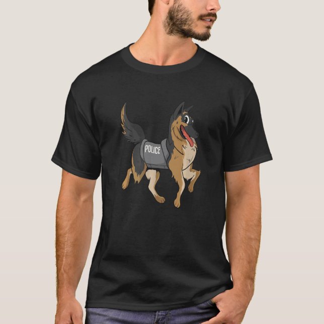 Police German Shepherd T-Shirt (Front)