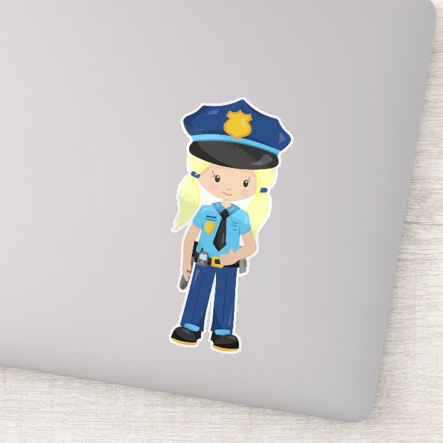 Police Girl, Police Officer, Cop, Blonde Hair (Detail)