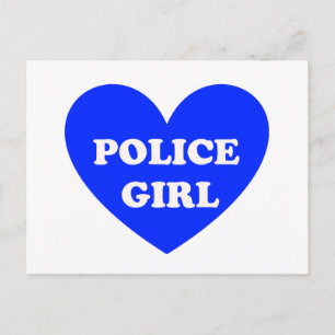 Police Girl Postcard