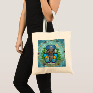 Police gnome  tote bag