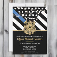 Police Graduation Blue Law Enforcement Officer