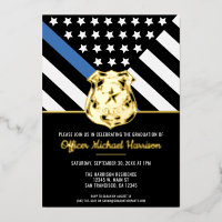 Police Graduation Blue Line Flag Law Enforcement