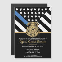 Police Graduation Blue Line Flag Law Enforcement