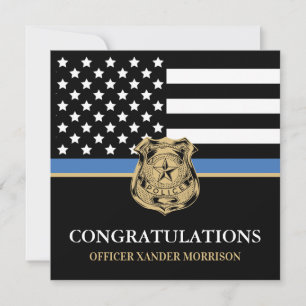 Police Graduation Law Enforcement Officer Card