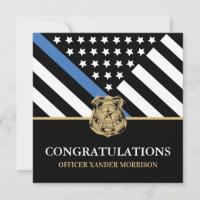 Police Graduation Law Enforcement Officer Flag 