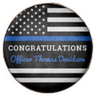 Police Graduation Party Thin Blue Line Flag