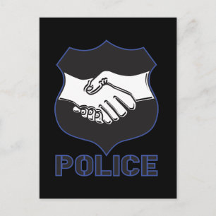Police Hand Shake Postcard