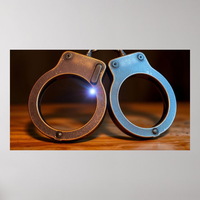 Police handcuffs poster (Front)