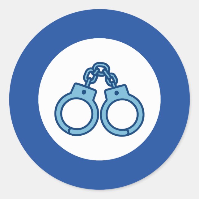 Police Handcuffs Sticker | Law Enforcement Sticker (Front)