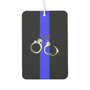 Police Handcuffs Thin Blue Line Car Air Freshener