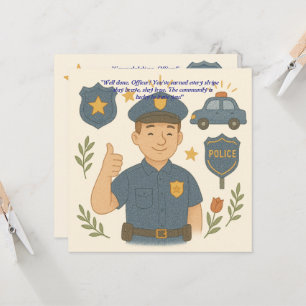 Police Hat Congratulations Card