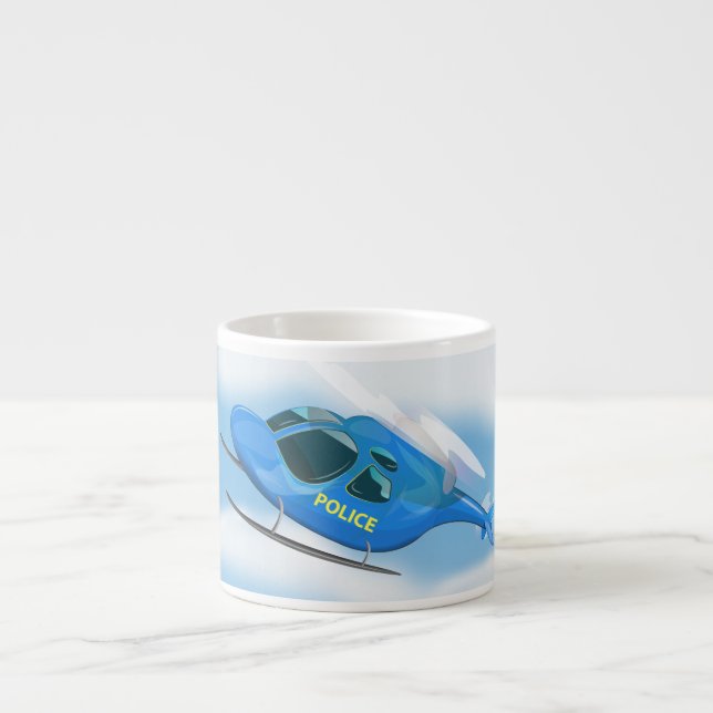 Police Helicopter Espresso Cup (Front)