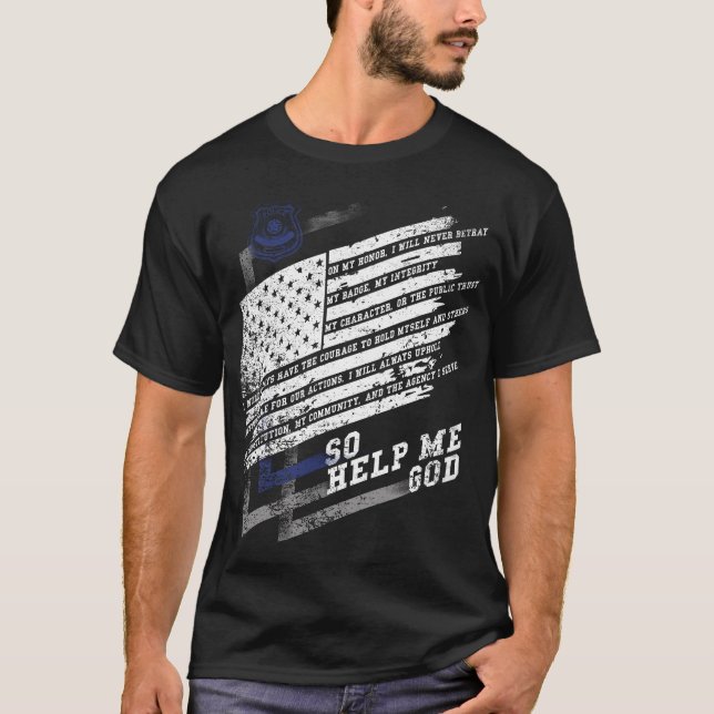Police In America Police Support Police Gifts On T-Shirt (Front)