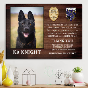 Police K9 Retirement Law Enforcement Officer Dog  Acrylic Print