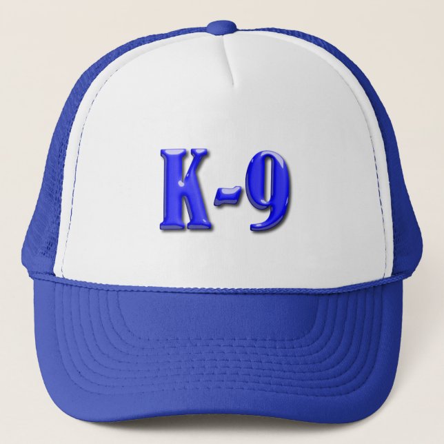 Police K9 - Thin Blue Line Trucker Hat (Front)