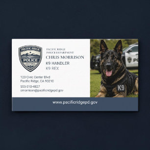 Police K9 Unit Business Card
