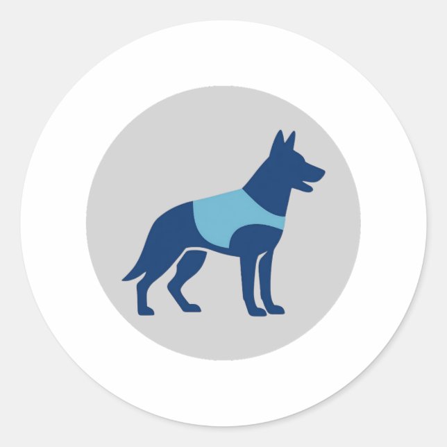 Police K9 Unit Dog Sticker (Front)