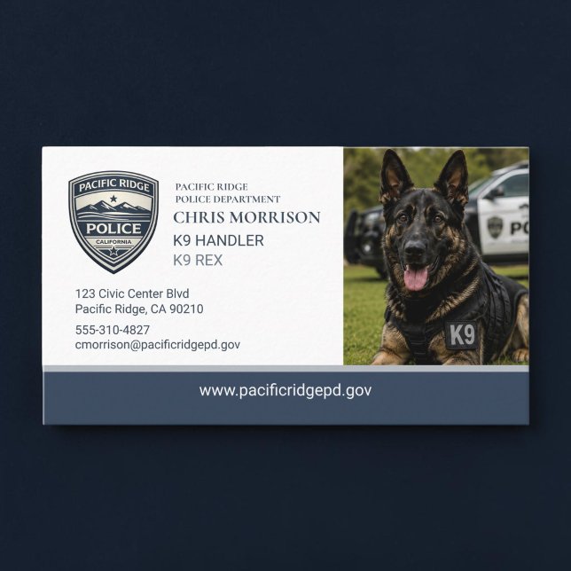 Police K9 Unit Logo Business Card (Creator Uploaded)