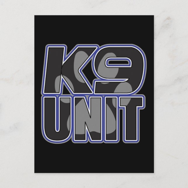 Police K9 Unit Paw Print Postcard (Front)