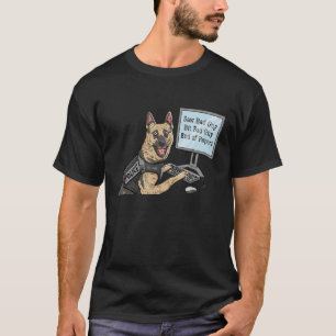 Police K9 Unit Saw Bad Guy Bit Bad Guy Design T-Shirt