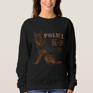Police K 9 Dog Unit Team German Shepherd Policemen Sweatshirt