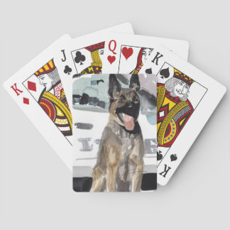 Police K-9 playing cards