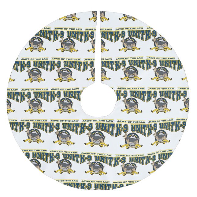 Police K-9 Unit Brushed Polyester Tree Skirt (Front)
