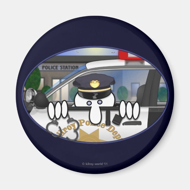 Police Kilroy Magnet (Front)