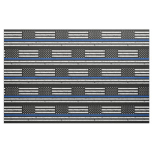 Police Law Enforcement Thin Blue Line Fabric