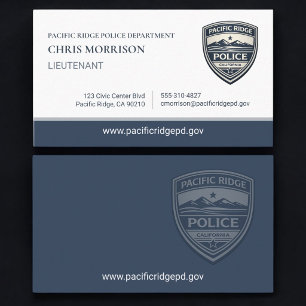 Police Lieutenant Business Card