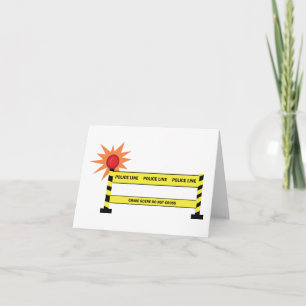 Police Line Crime Scene Do Not Cross Thank You Card