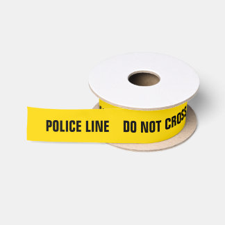 Police line Do not cross funny ribbon Satin Ribbon