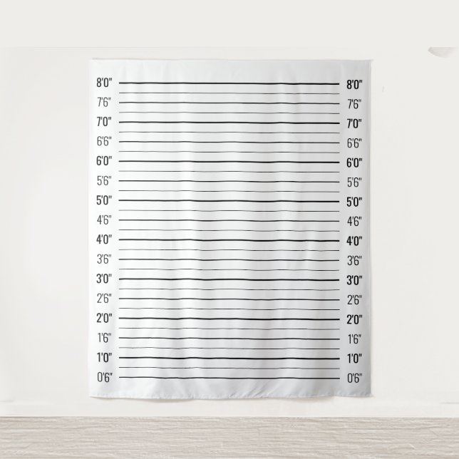 Police Line-Up  Criminal Mugshot White Background Tapestry (Front)
