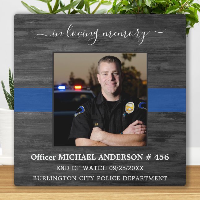 Police Memorial Fallen Officer In Loving Memory Plaque (Creator Uploaded)
