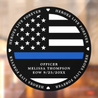 Police Memorial Fallen Officer Thin Blue Line