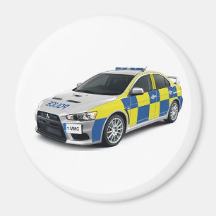 police mitsubishi lancer evo magnet