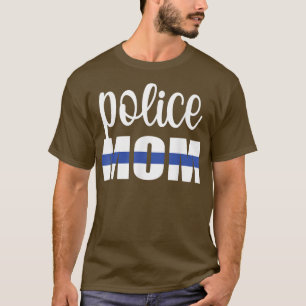 Police Mum Blue Line Mother Proud Police Officer M T-Shirt