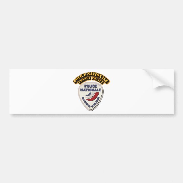 Police Nationale France Police with Text Bumper Sticker (Front)